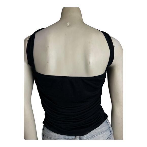 Y2K Style Shirt Top Trashy Club Party Dark Goth Whimsy Drama Black - Picture 5 of 7